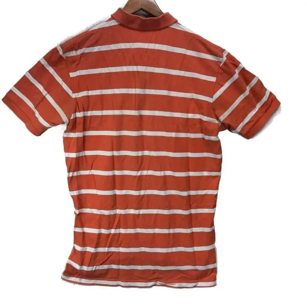 Polo Ralph Lauren Men's Polo Shirt M Medium Striped Melon Purple Pony‎